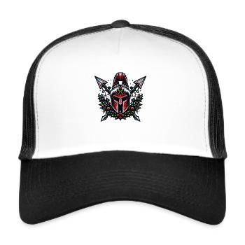 Cadeau Spartan Noël - Héroïque - Casquette trucker  - blanc/noir - Devant
