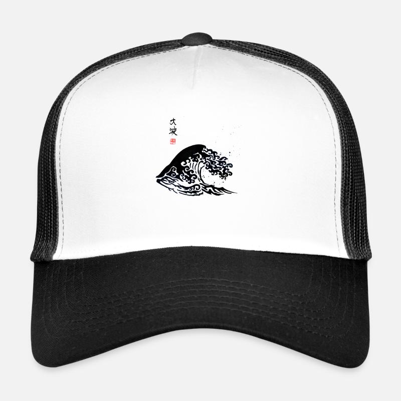 Große Welle - Trucker Cap - Weiß/Schwarz