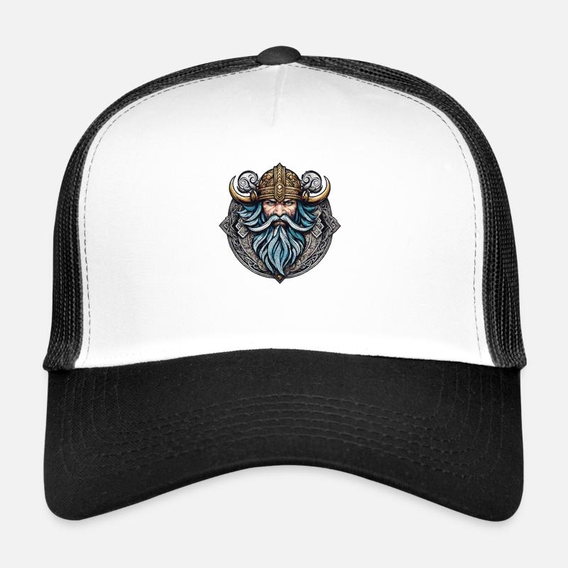 Wikinger Odin Thor Walhalla - Trucker Cap - Weiß/Schwarz