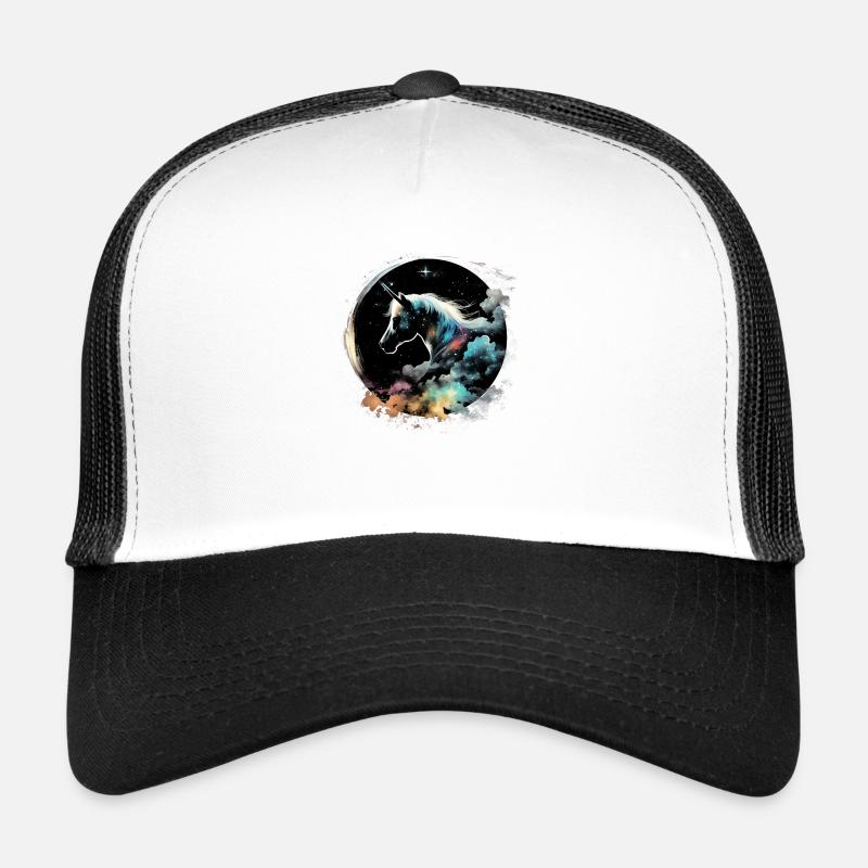 Night unicorn - Trucker Cap - white/black