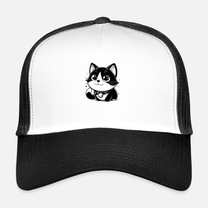 Chat de style anime Casquette trucker 