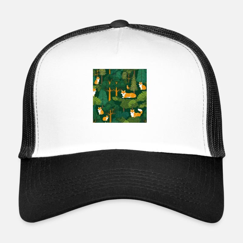 wald - Trucker Cap - Weiß/Schwarz