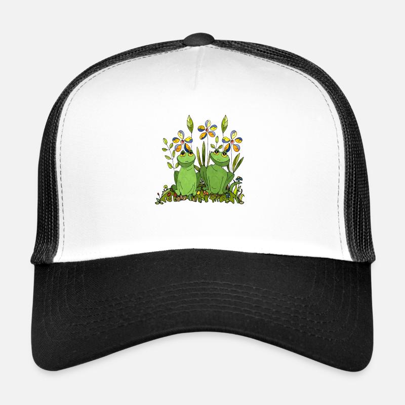 Frösche - Trucker Cap - Weiß/Schwarz