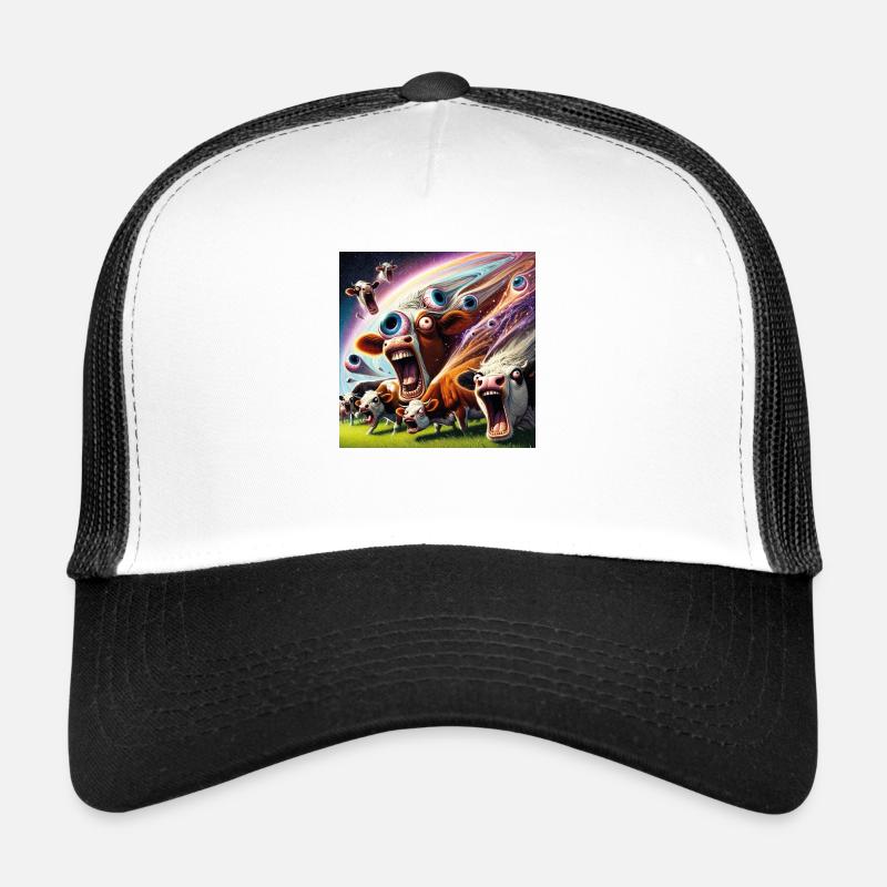 Super Kühe - Trucker Cap - Weiß/Schwarz