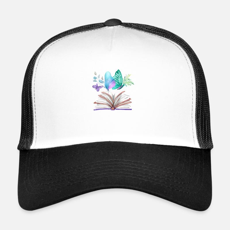 Book Reading Books Reader Book Lover Gift Trucker Cap