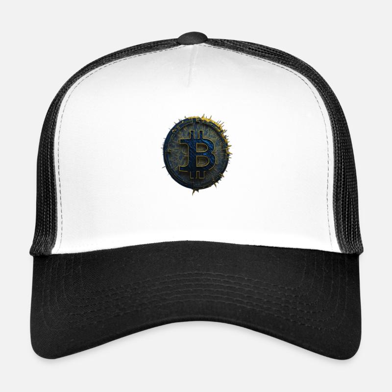 Bitcoin Or Bleu Casquette trucker 