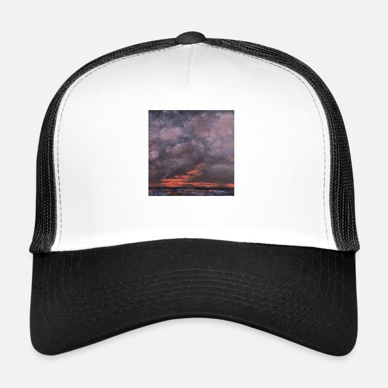 Lila Wolken - Trucker Cap - Weiß/Schwarz