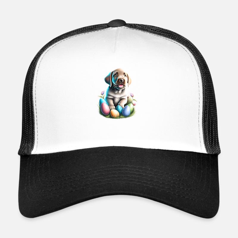 Labrador Retriever Easter Easter Eggs Dog Puppy Trucker Cap