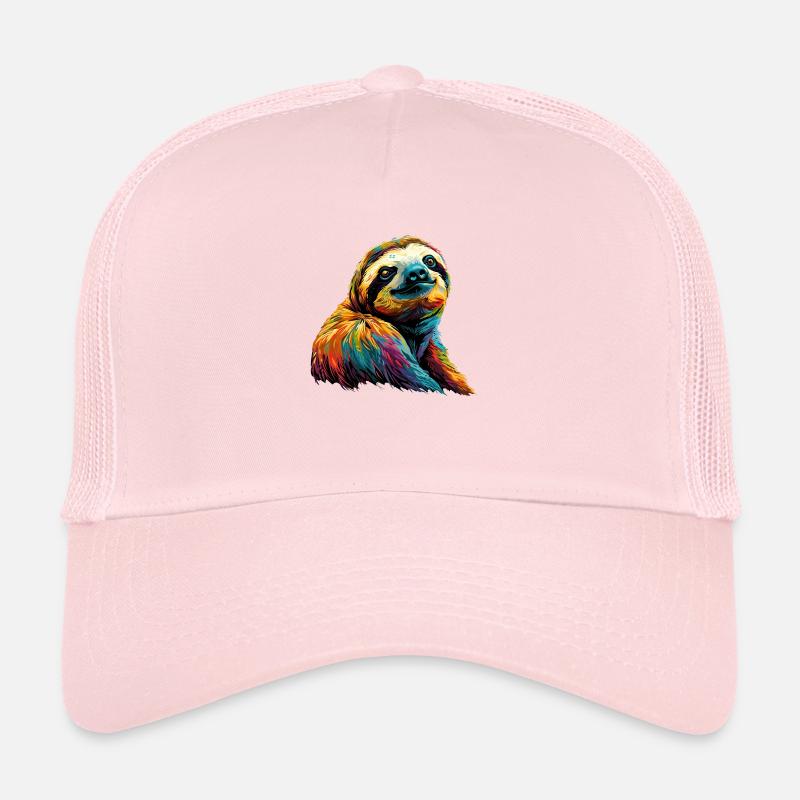 Rainbow sloth Trucker Cap