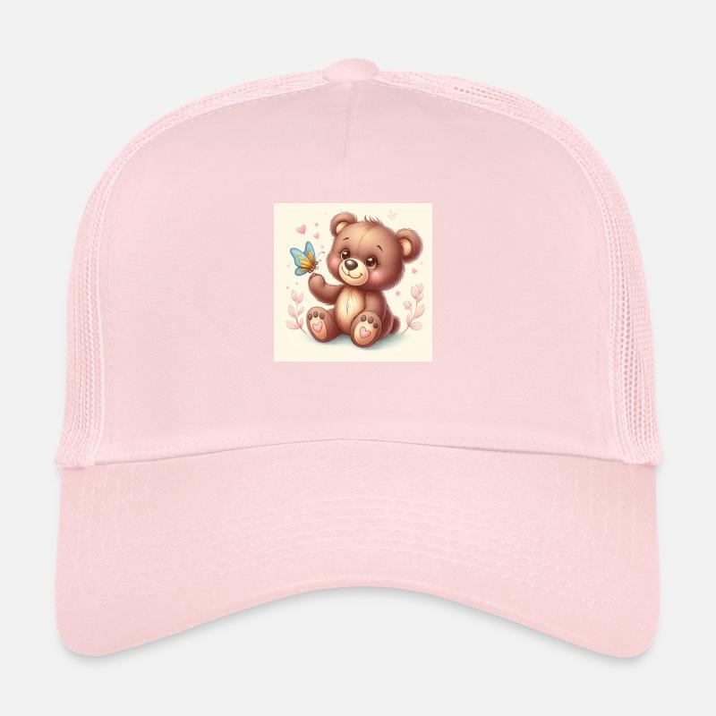 Cute bear cub with butterfly Trucker Cap