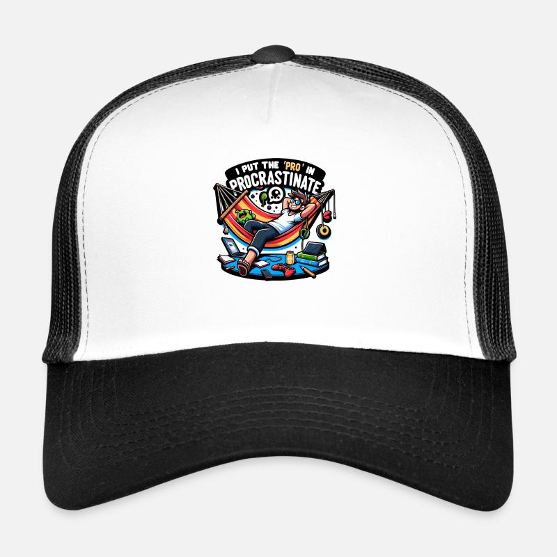 I put 'Pro' in Procrastinate - Trucker Cap - white/black