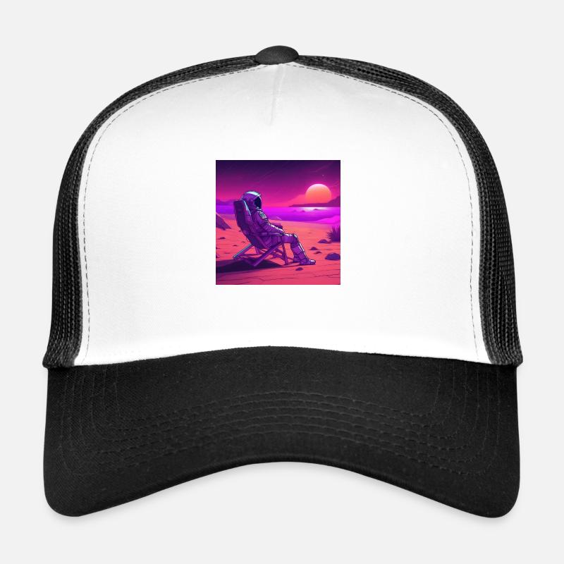 Astronaut auf Mars - Trucker Cap - Weiß/Schwarz