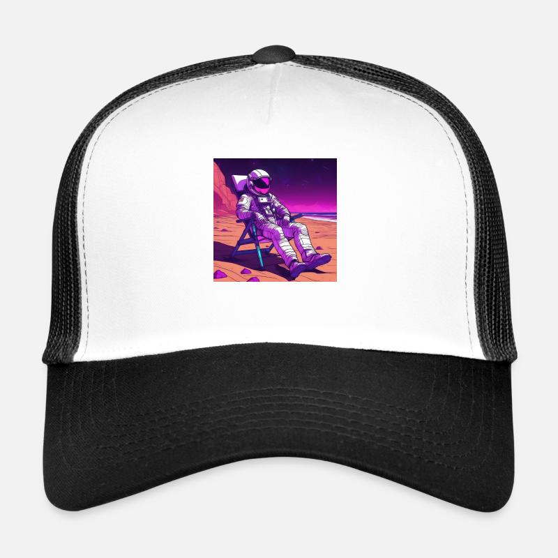 Astronaut auf Mars - Trucker Cap - Weiß/Schwarz