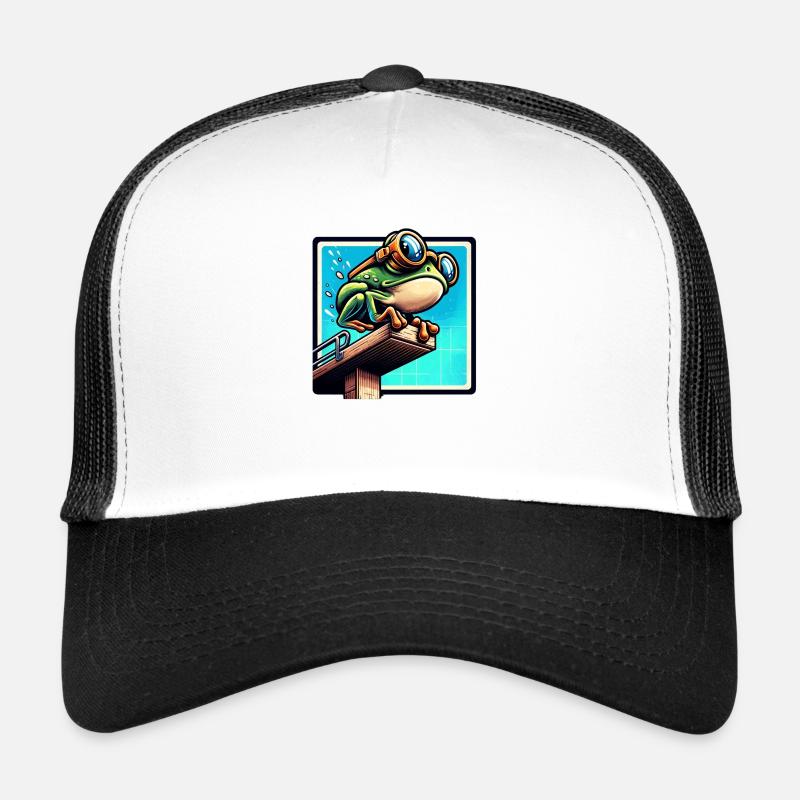 Frog ready to dive Trucker Cap
