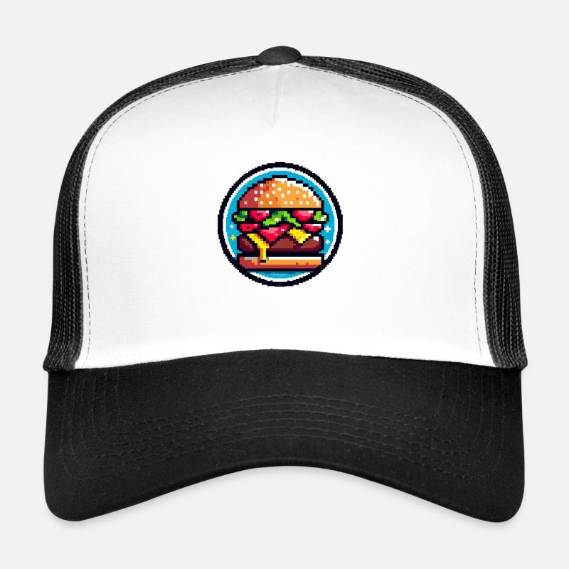Burger rétro Pixel Casquette trucker 