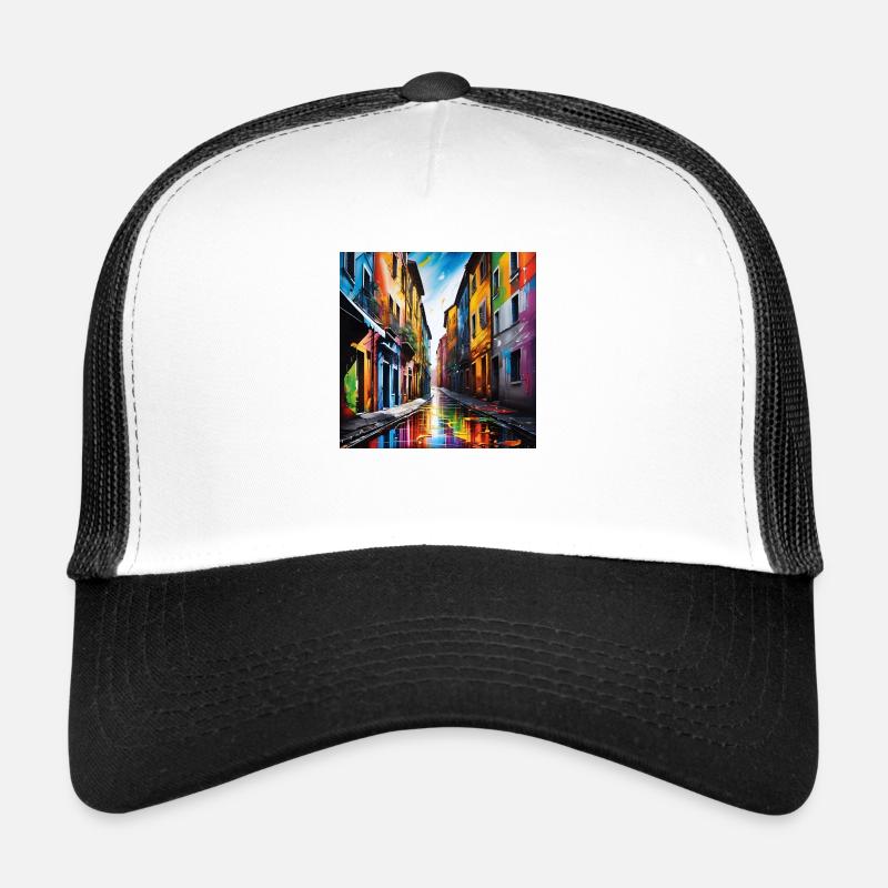 Fantastische Straßen - Trucker Cap - Weiß/Schwarz