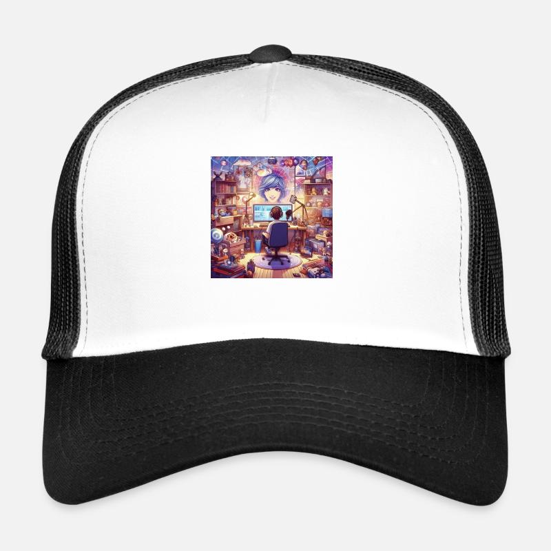 geek studio - Casquette trucker  - blanc/noir