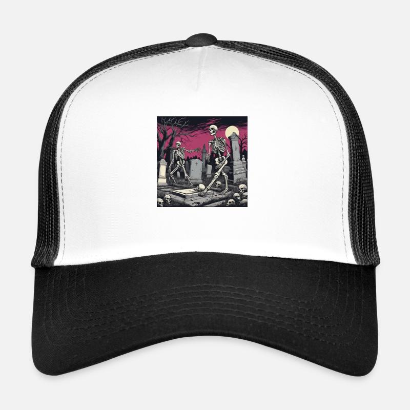 Skeleton Friends Trucker Cap