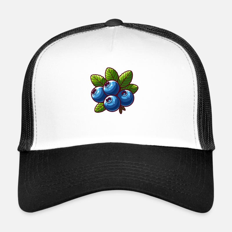 Heidelbeeren - Trucker Cap - Weiß/Schwarz