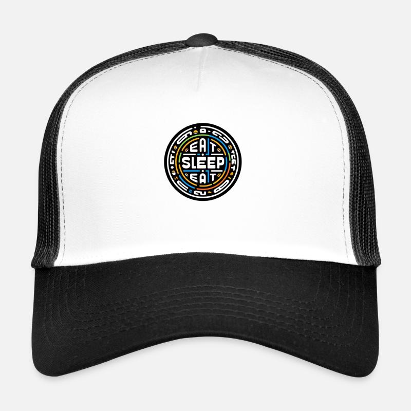 Eat Sleep Eat - Trucker Cap - white/black