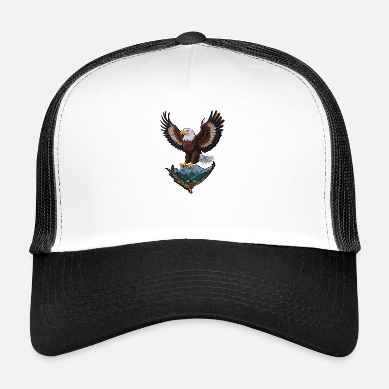 Schöner Weißkopfseeadler - Trucker Cap - Weiß/Schwarz