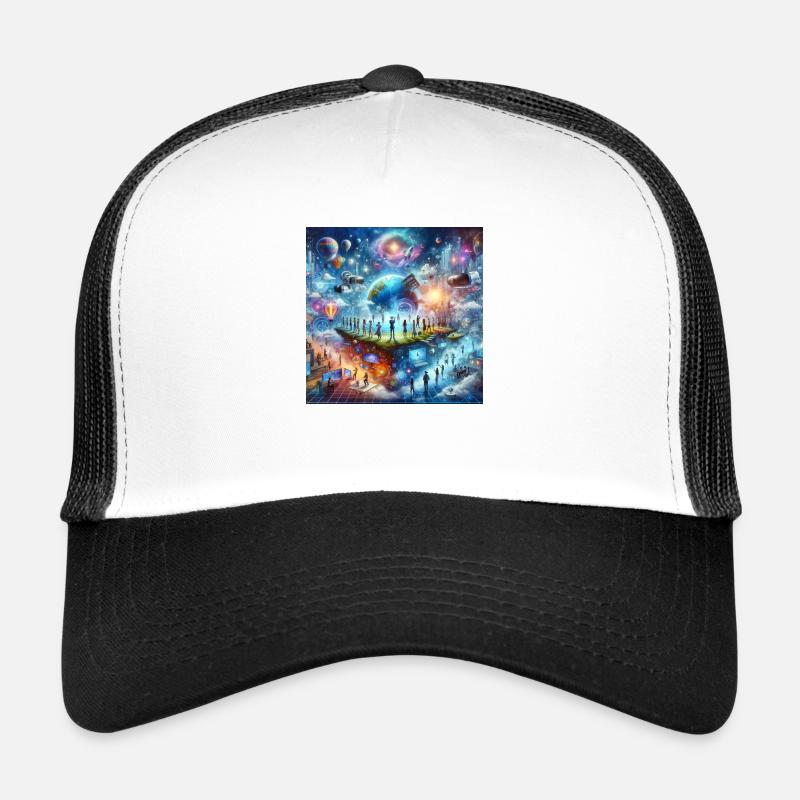 Komm ins Metaverse - Trucker Cap - Weiß/Schwarz