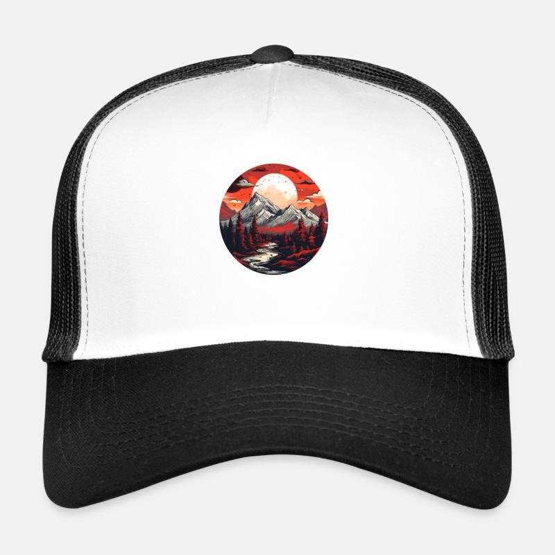 Montagnes de minuit Casquette trucker 