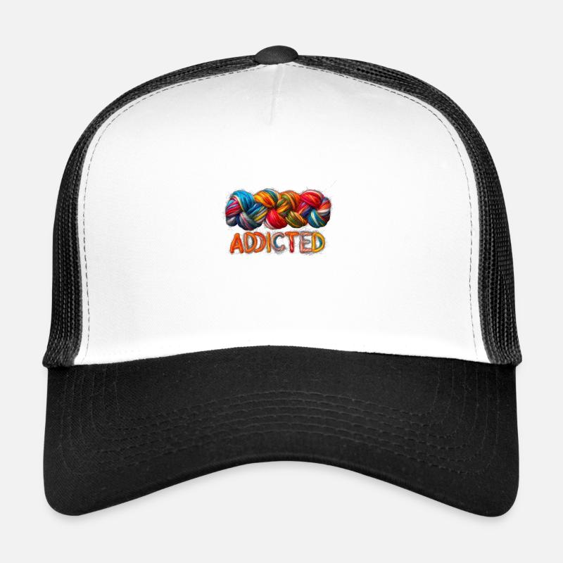 Süchtig nach Wolle - Trucker Cap - Weiß/Schwarz