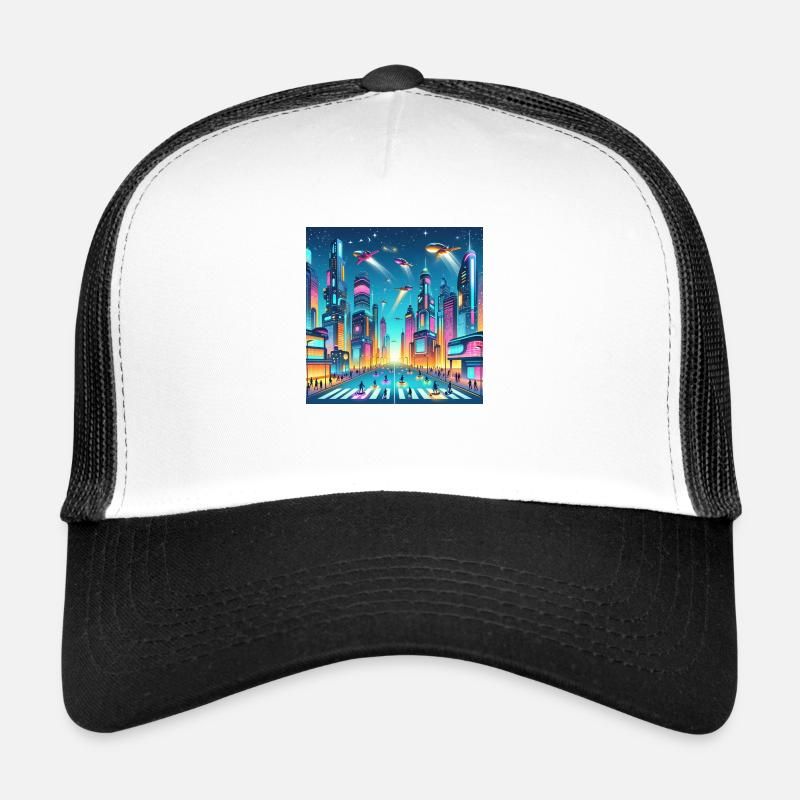 Next Time - Trucker Cap - Weiß/Schwarz