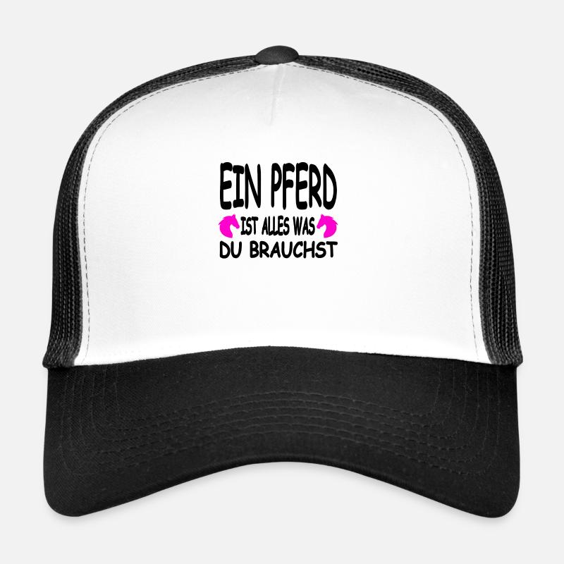 Cheval - Casquette trucker  - blanc/noir