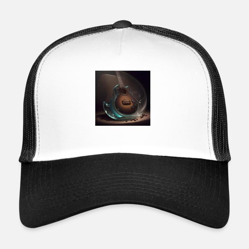 Coffee and guitar - Trucker Cap - white/black