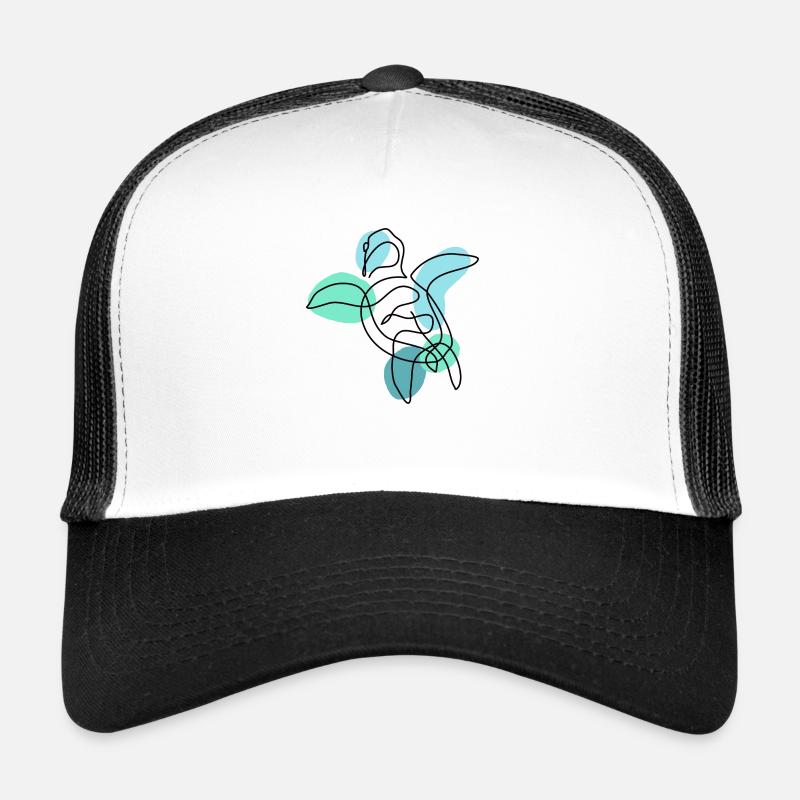 Turtle One Line Art Colorful Trucker Cap
