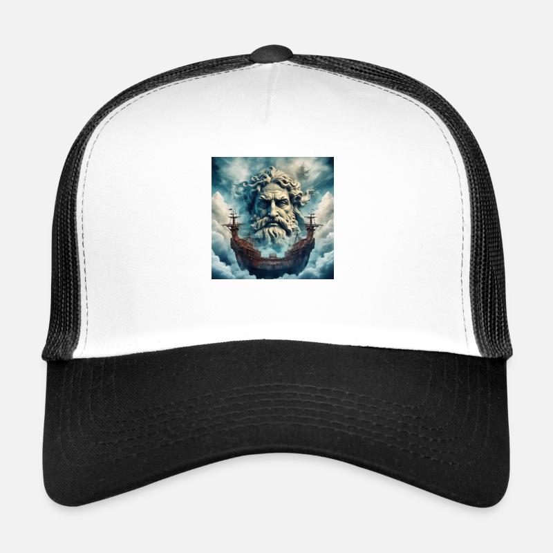 Poseidon - Trucker Cap - Weiß/Schwarz