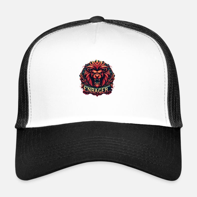 Vivre comme un Lion - Casquette trucker  - blanc/noir