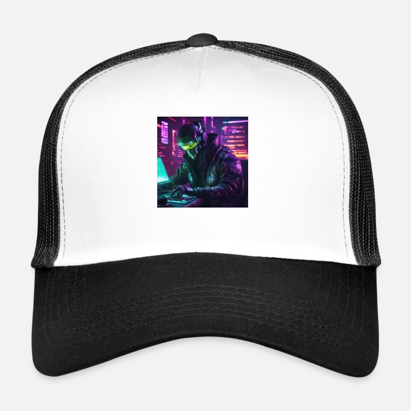 Pc spieler am Schreibtisch Trucker Cap