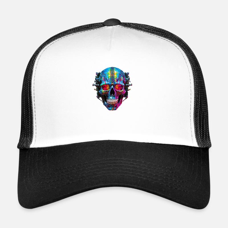 Painted Cyborg - Trucker Cap - white/black