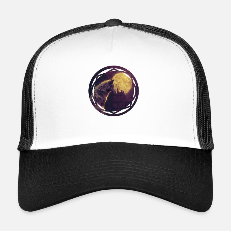 Le loup et la lune celtique Casquette trucker 