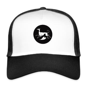 Whippet love - Casquette trucker  - blanc/noir - Devant