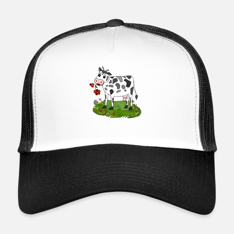 Kuh - Trucker Cap - Weiß/Schwarz