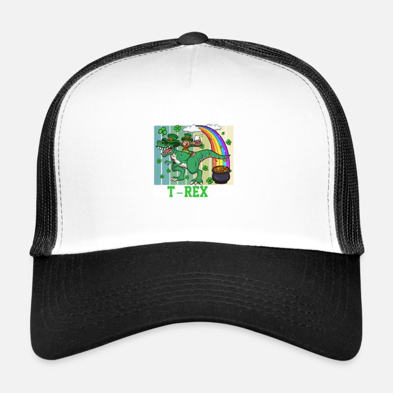Joyeux lutin de la Saint-Pat-Rex avec T-Rex Casquette trucker 