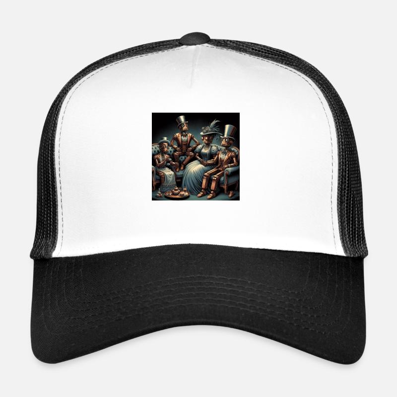 robotik - Trucker Cap - Weiß/Schwarz