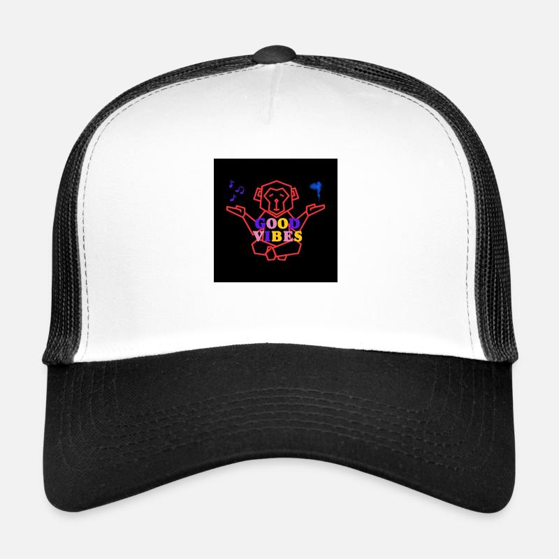 Positive Vibes - Trucker Cap - Weiß/Schwarz