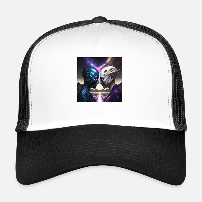 Glühwürmchen Person Ying Yang - Trucker Cap - Weiß/Schwarz
