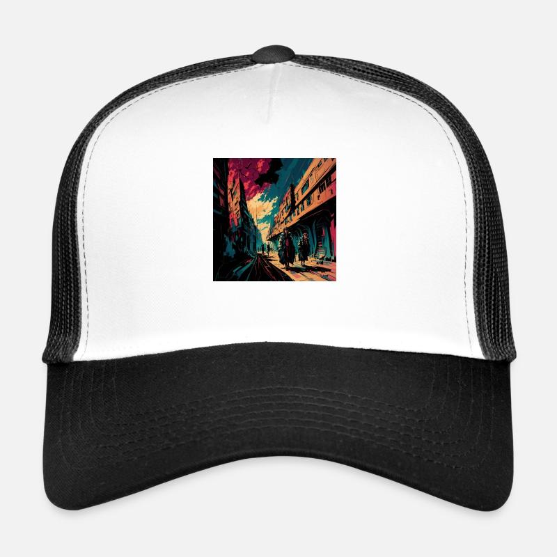 Vorstadtleben - Trucker Cap - Weiß/Schwarz