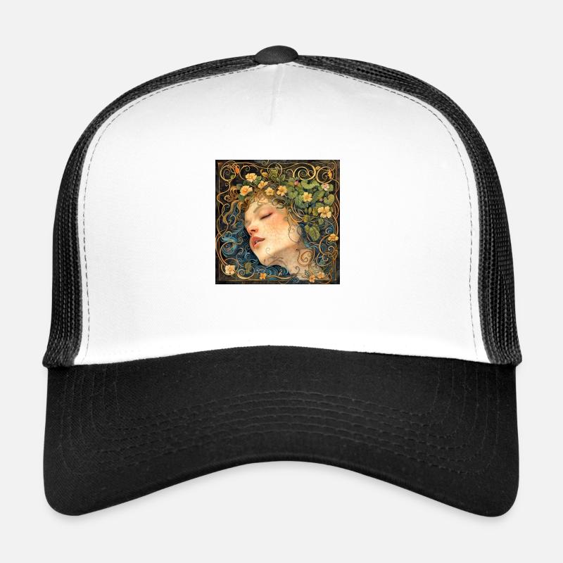 Mädchen mit Blumenkranz Trucker Cap