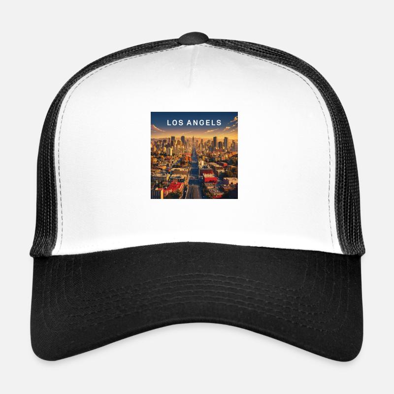 Los Angeles - Trucker Cap - Weiß/Schwarz