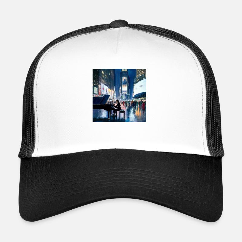 Times Square - Trucker Cap - Weiß/Schwarz