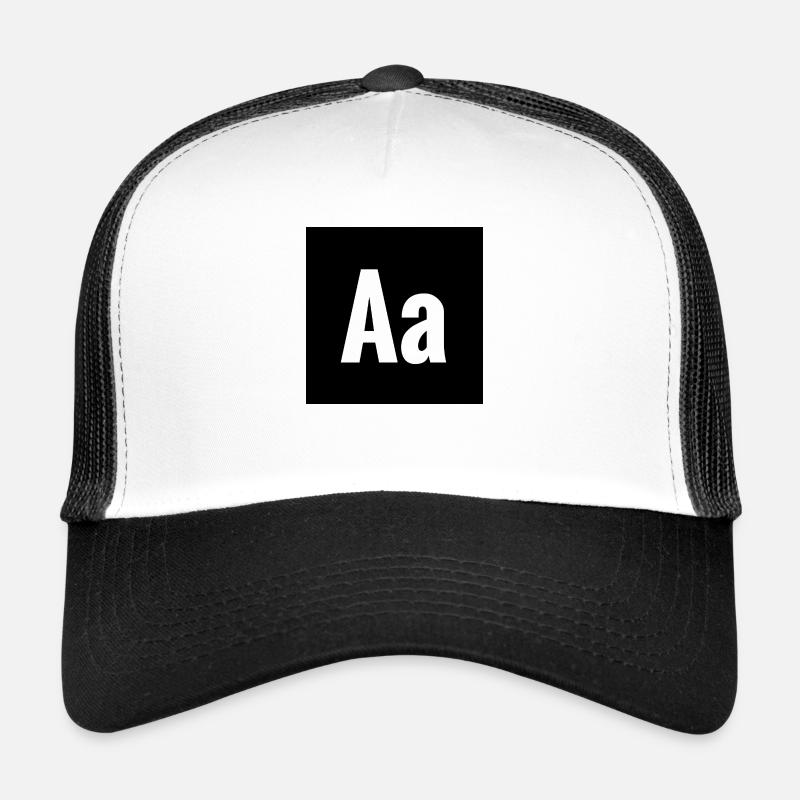Letter A Square Trucker Cap