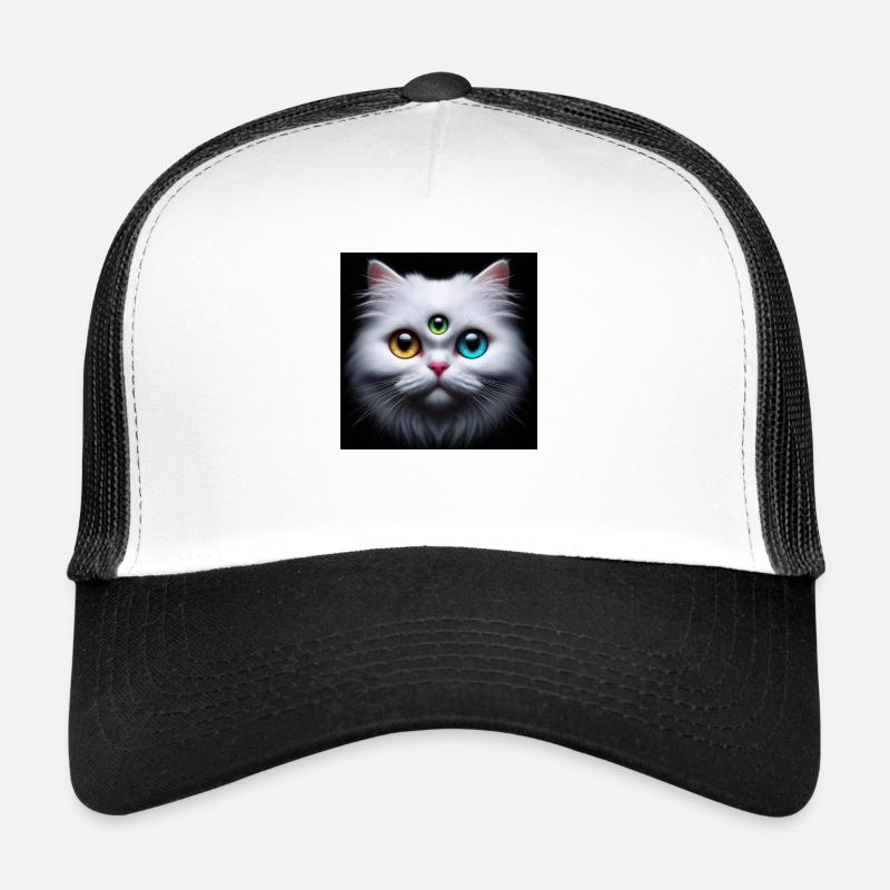 3 eyes cat Trucker Cap