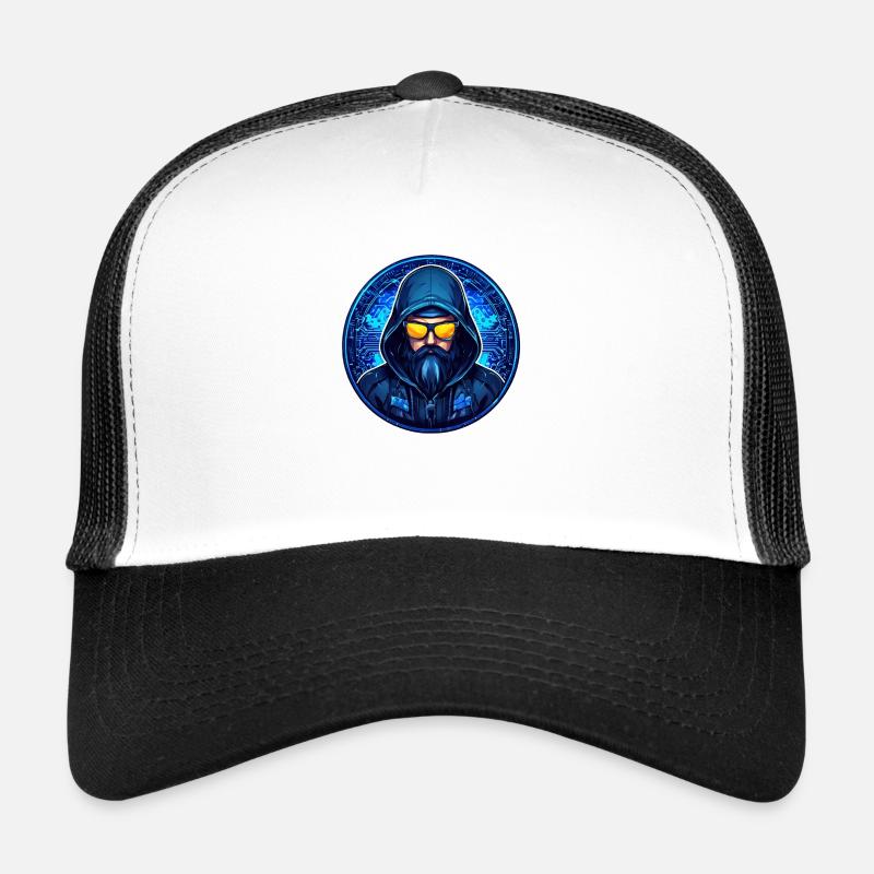 Swedish Hacker Emblem 2 - Trucker Cap - white/black
